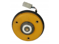 Hannoveri villamosból származó külső felszállás kérelem jelző  (sárga), átmérő: kb. 10 cm / ARV2022830