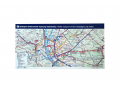 M1 Földalatti metró utasteréből származó belváros vonalhálózati térkép, méret: 82,5cm*44cm / ARV202417250