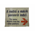 Állomás utastájékoztató felírat M2-es metró (reluxa) / ARV2022346